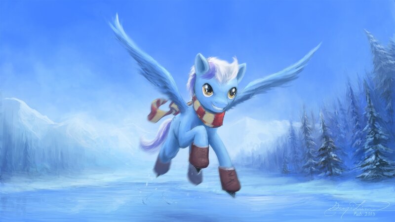 Blue Pegasus Pony — Playful