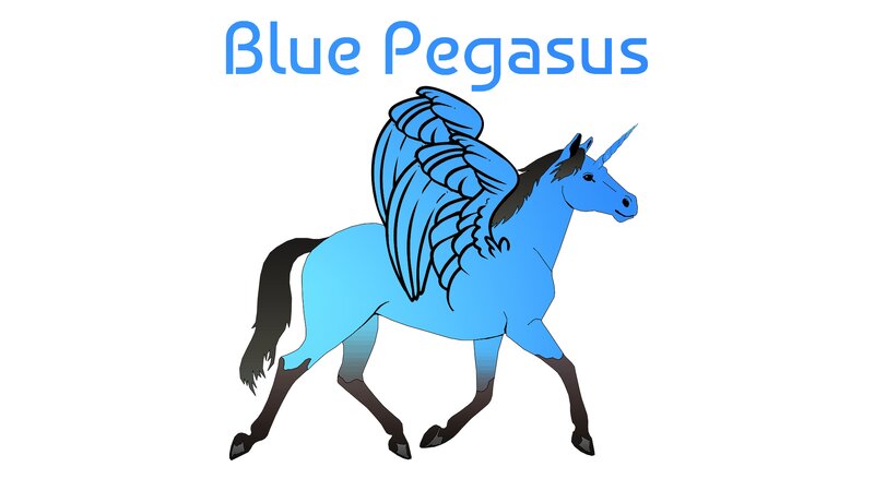 Blue Pegasus Unicorn
