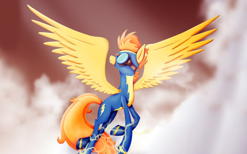 Blue Pegasus with Wings