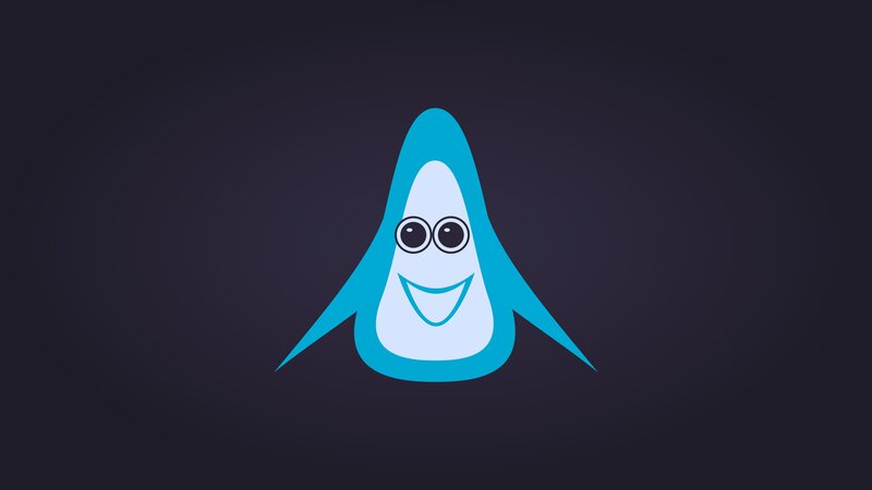 Blue Penguin Character — Friendly