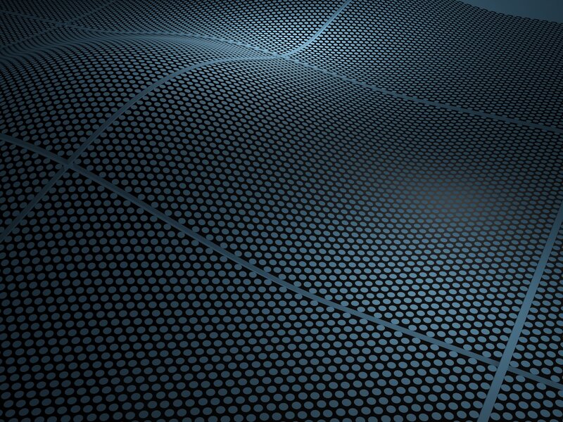 blue perforated mesh surface