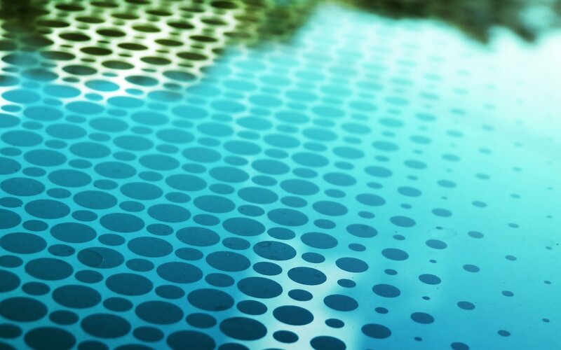 Blue Perforated Surface — Calm