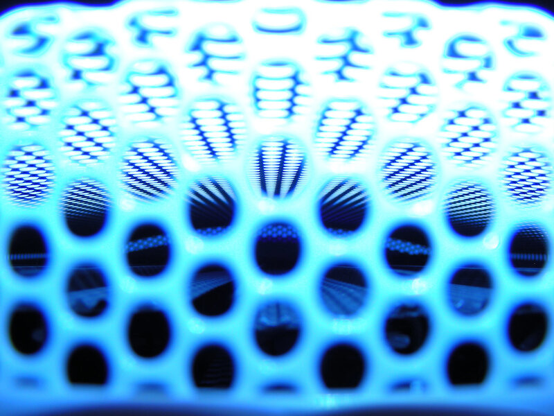 Blue Perforated Surface — Cool