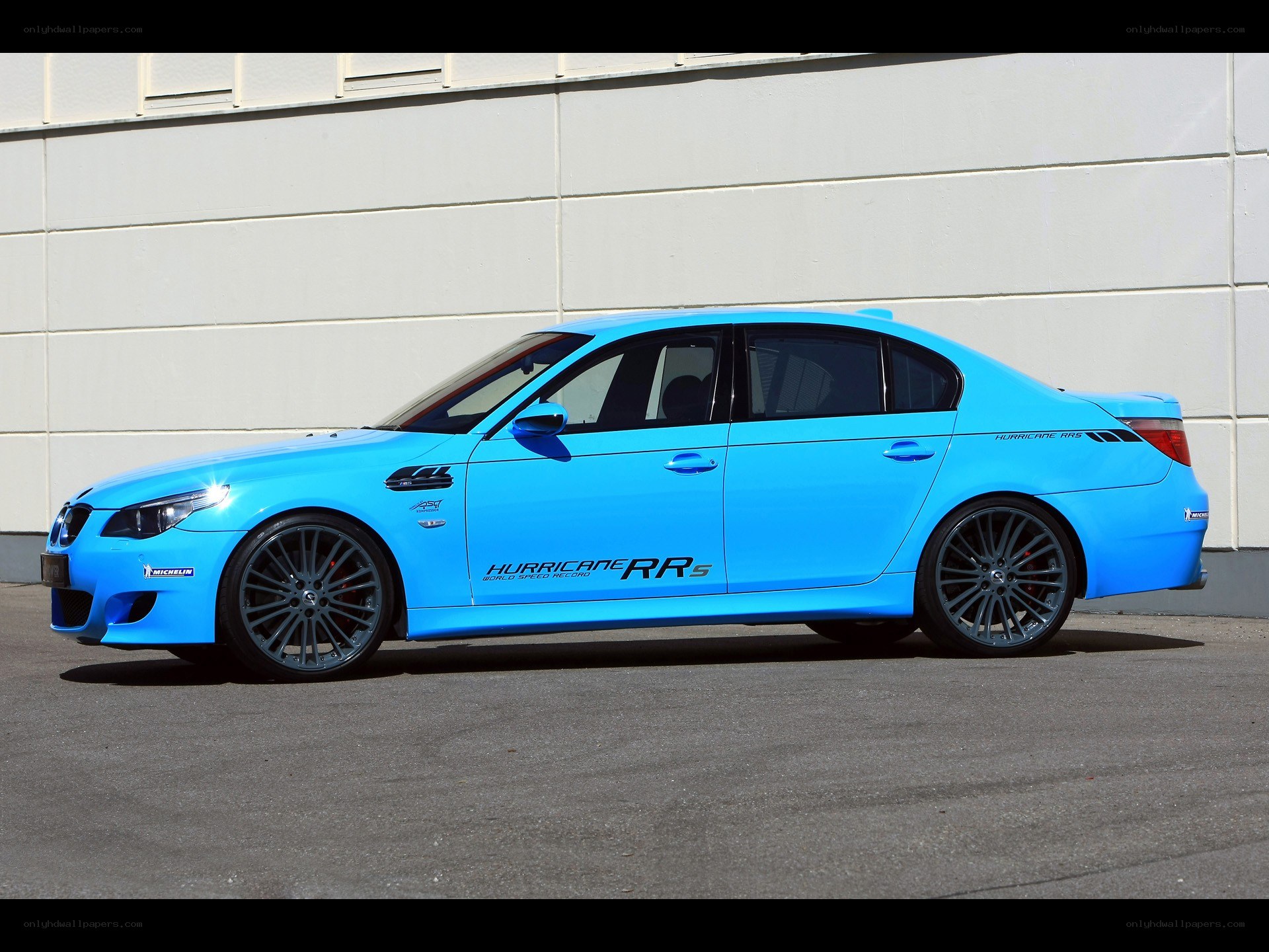blue performance sedan