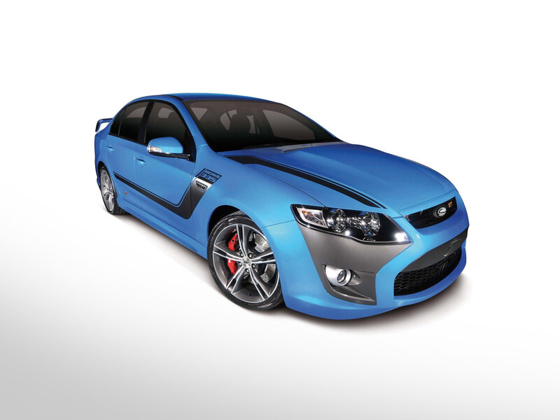Blue Performance Sedan — Neutral, Photograph, Black Stripes