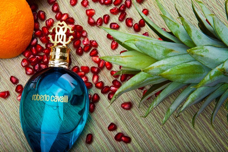 Blue Perfume Bottle — Vibrant