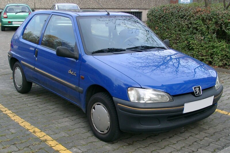 blue peugeot 106 sketch car