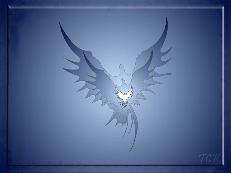 Blue phoenix emblem