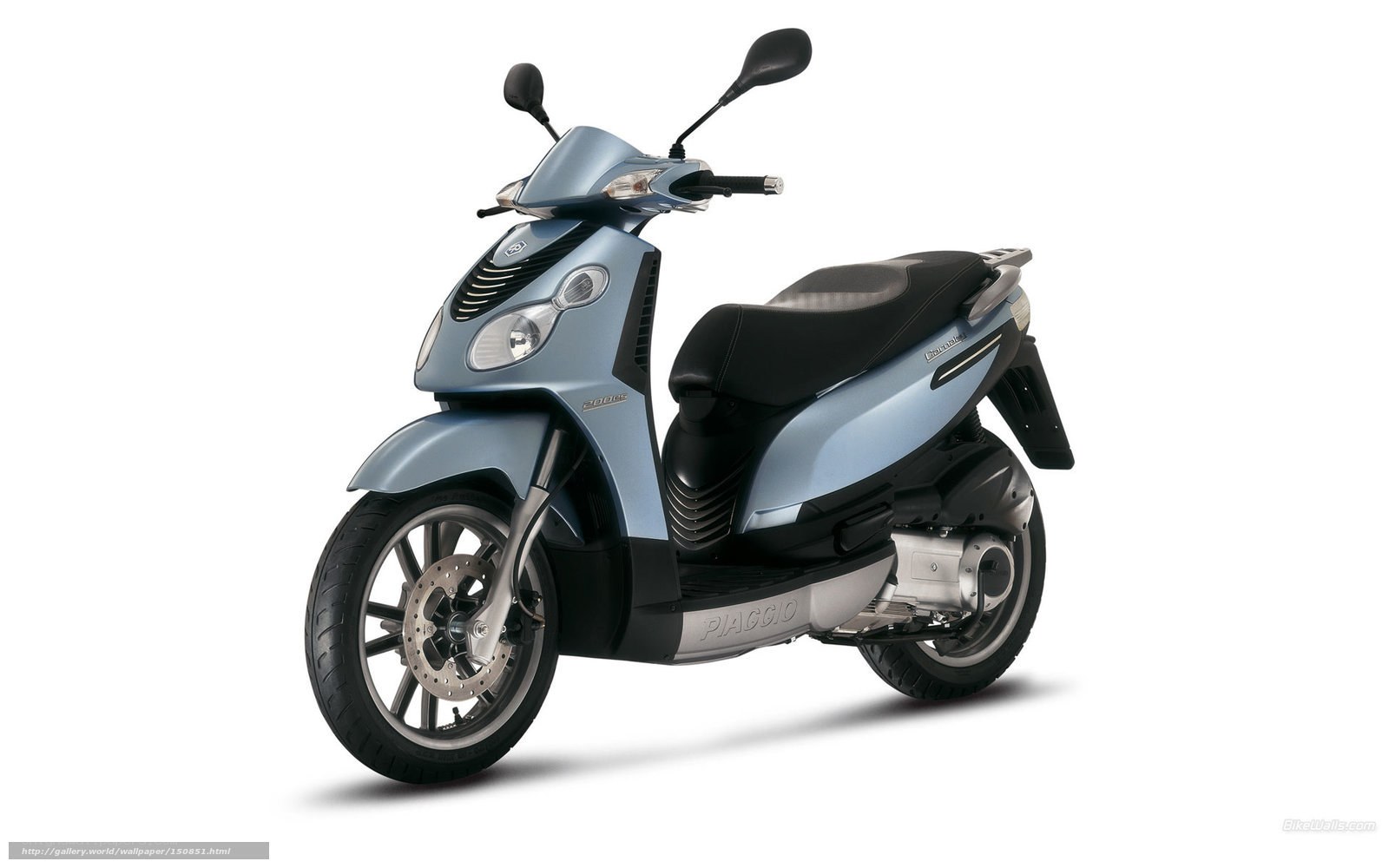 Blue Piaggio scooter