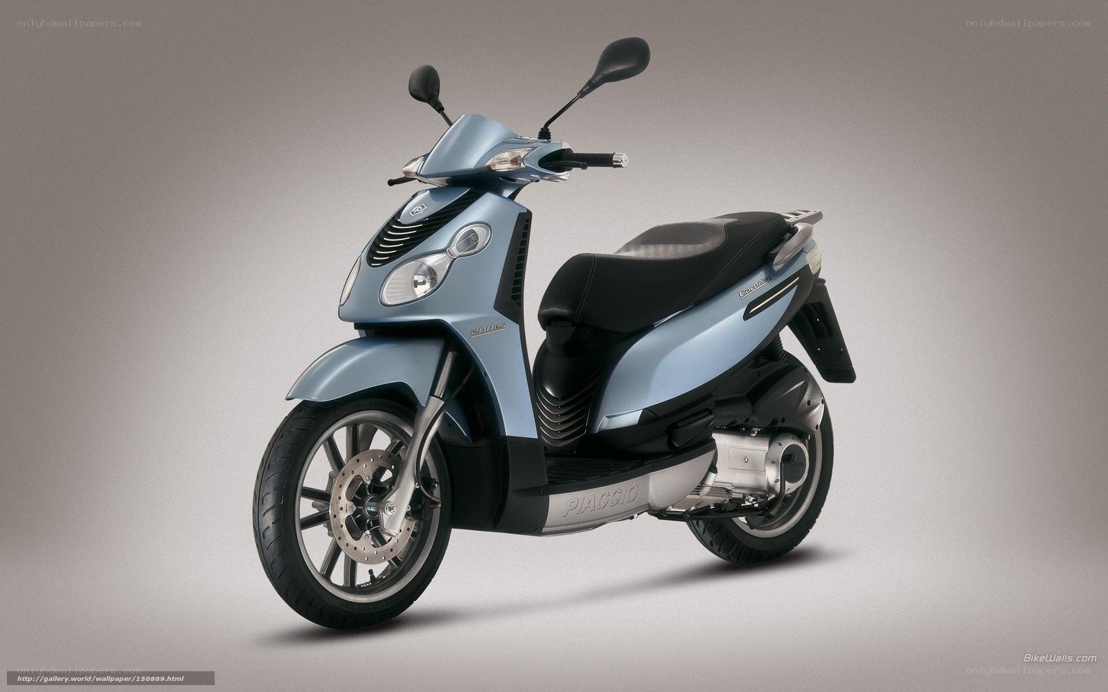 Blue Piaggio scooter