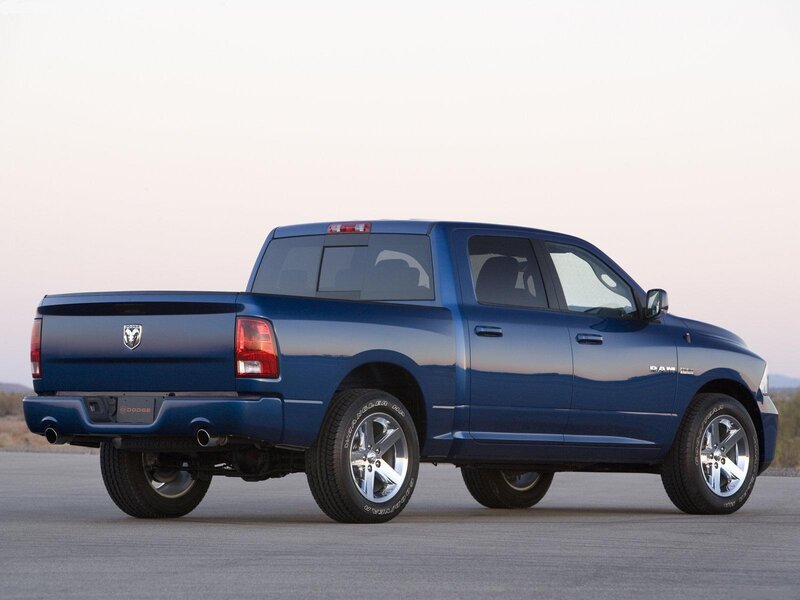 Blue Pickup Truck — Calm, Sunset, Photograph