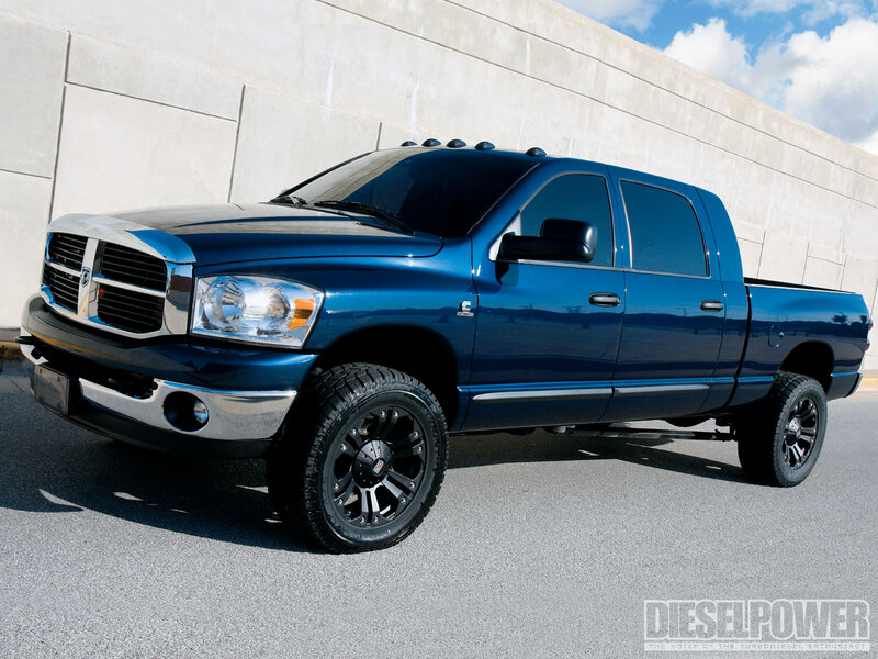 Blue Pickup Truck — Dramatic, Afternoon, Photograph, Concrete Wall