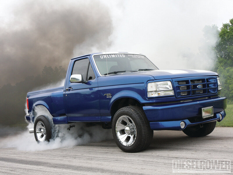 Blue Pickup Truck — Dramatic, Afternoon, Photograph