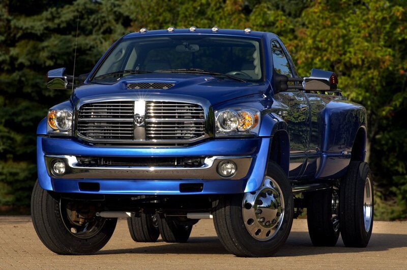 Blue Pickup Truck — Dramatic, Afternoon