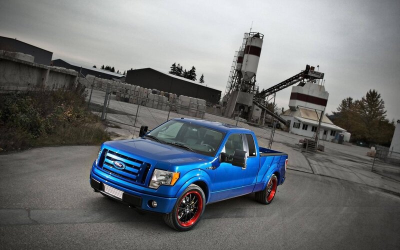 Blue Pickup Truck — Dramatic, Autumn