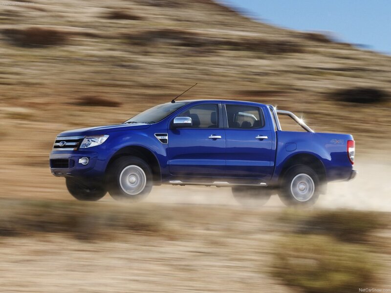 Blue Pickup Truck — Dynamic, Afternoon, Photograph
