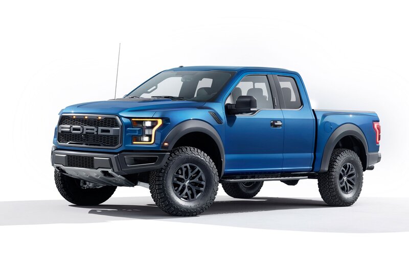 Blue Pickup Truck — Neutral, Photograph, Grille