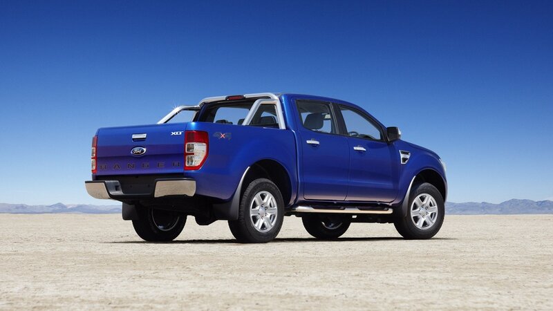 Blue Pickup Truck — Serene, Afternoon, Photograph, Desert