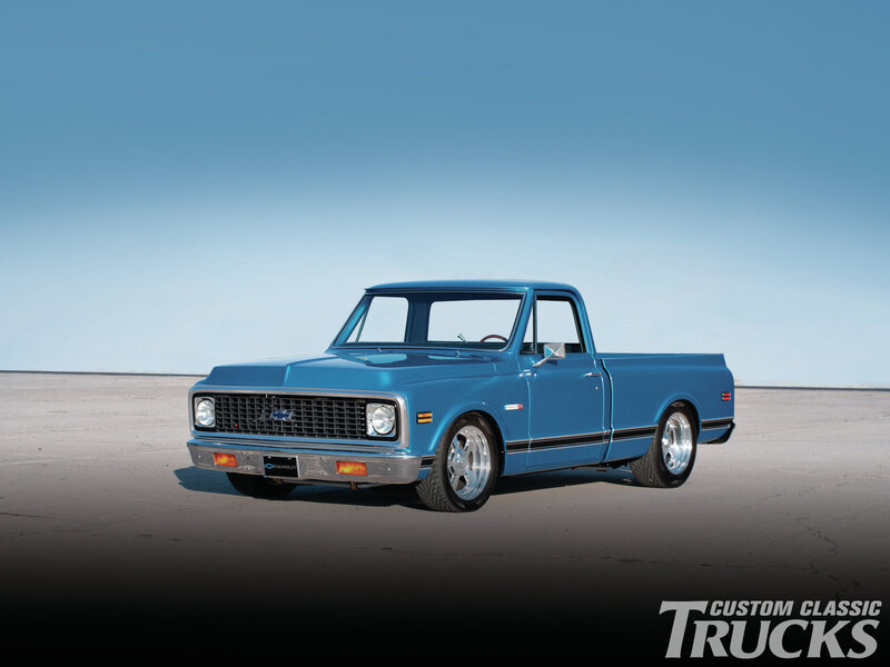 Blue Pickup Truck — Serene, Afternoon, Photograph, Sky