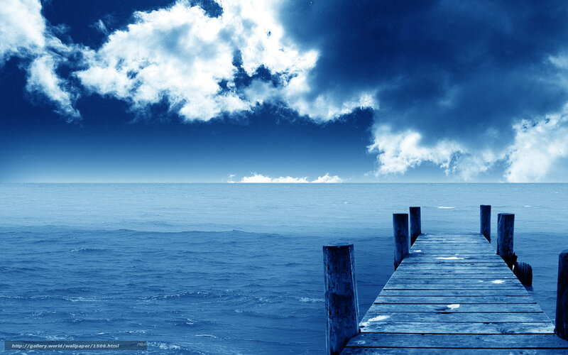 Blue Pier at Sea