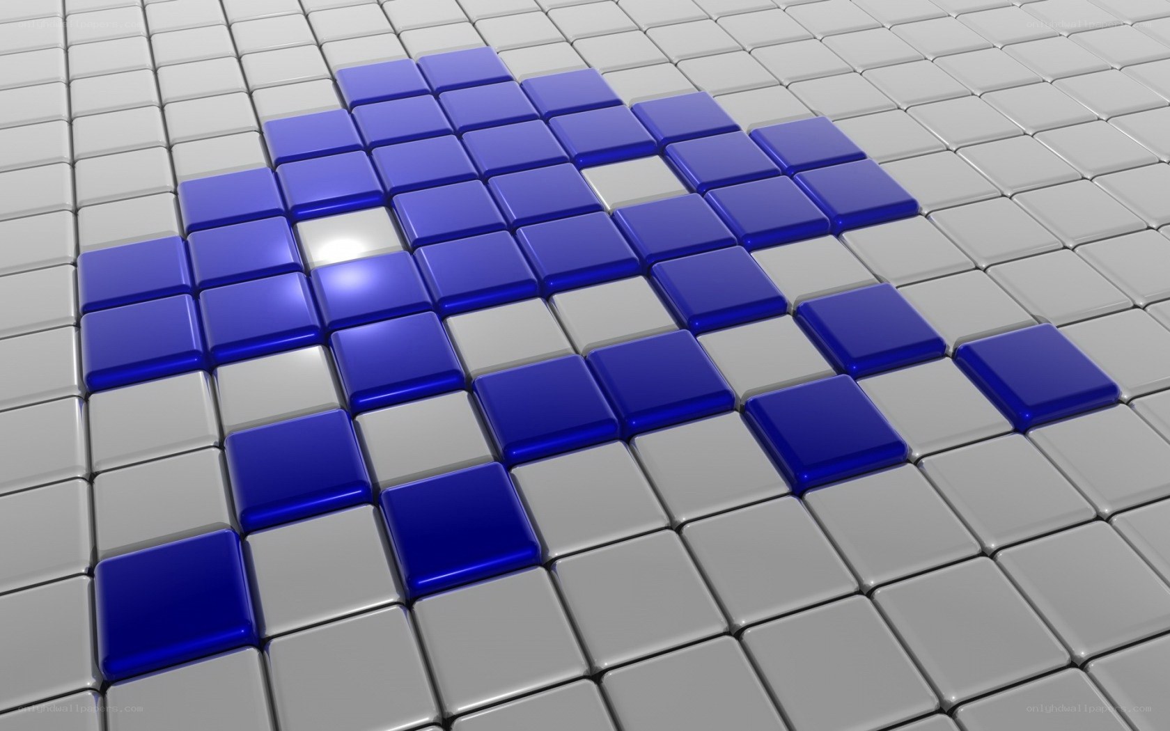 blue pixel art arrow