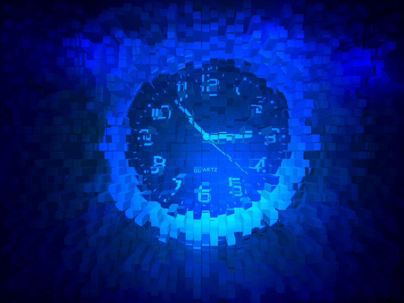blue pixel clock