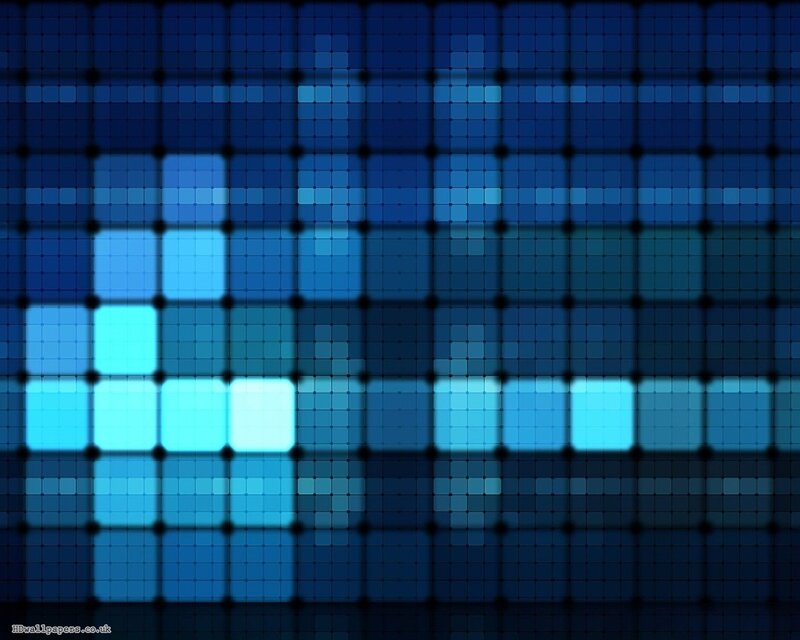 blue pixel grid pattern