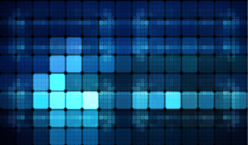 Blue Pixel Grid Pattern — Calm, Pixel Art, Pixels