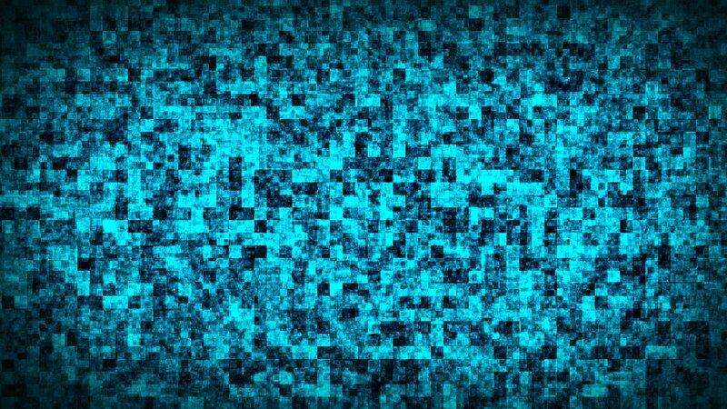 Blue Pixelated Pattern — Cyan