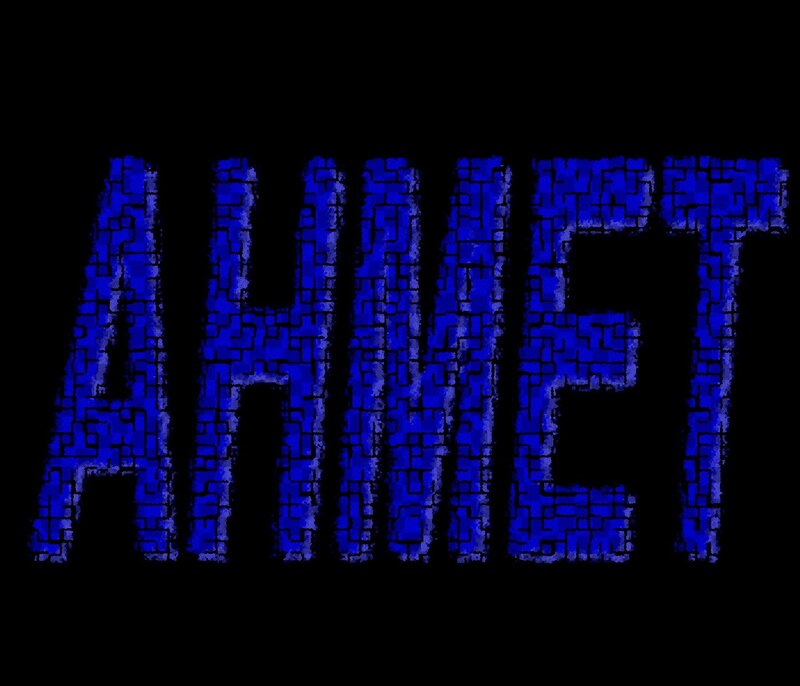 blue pixelated text logo