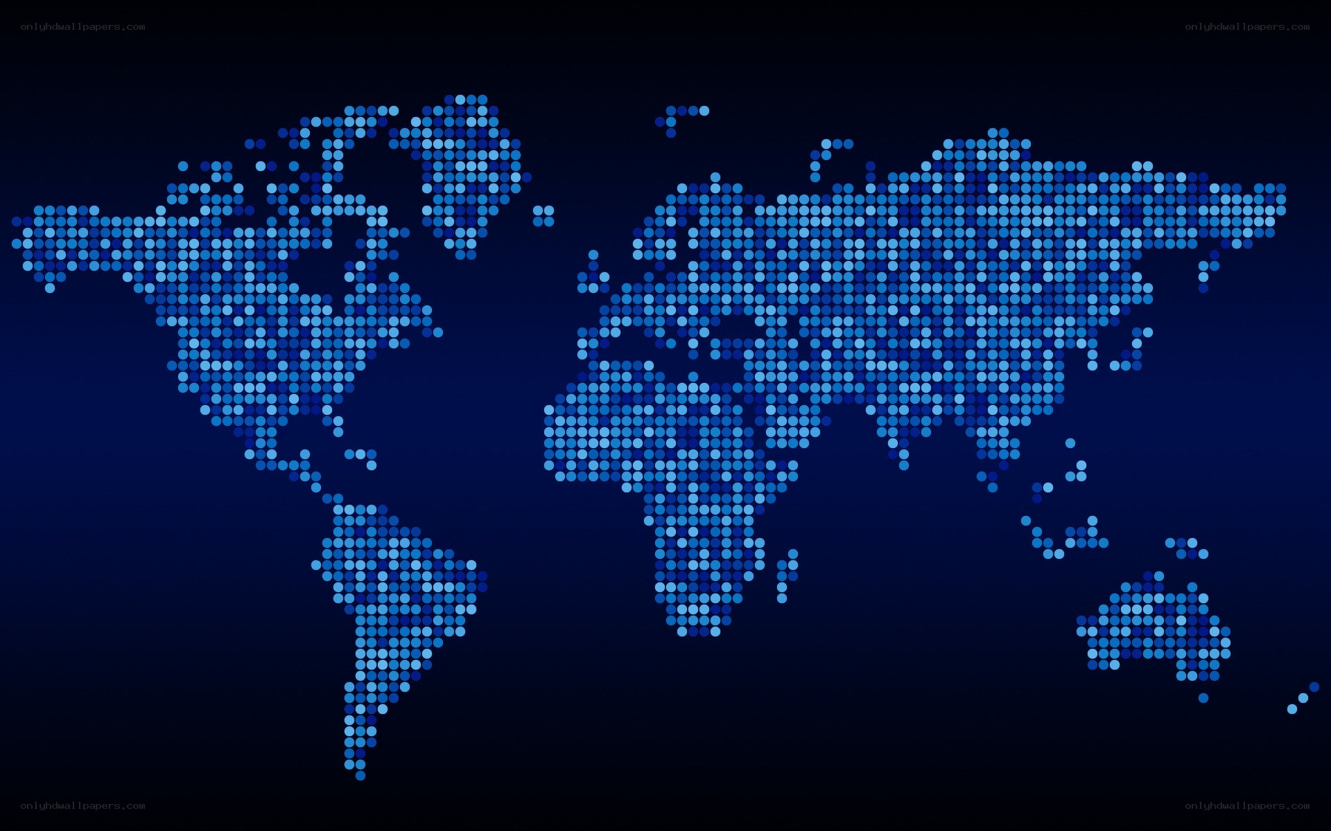 blue pixelated world map