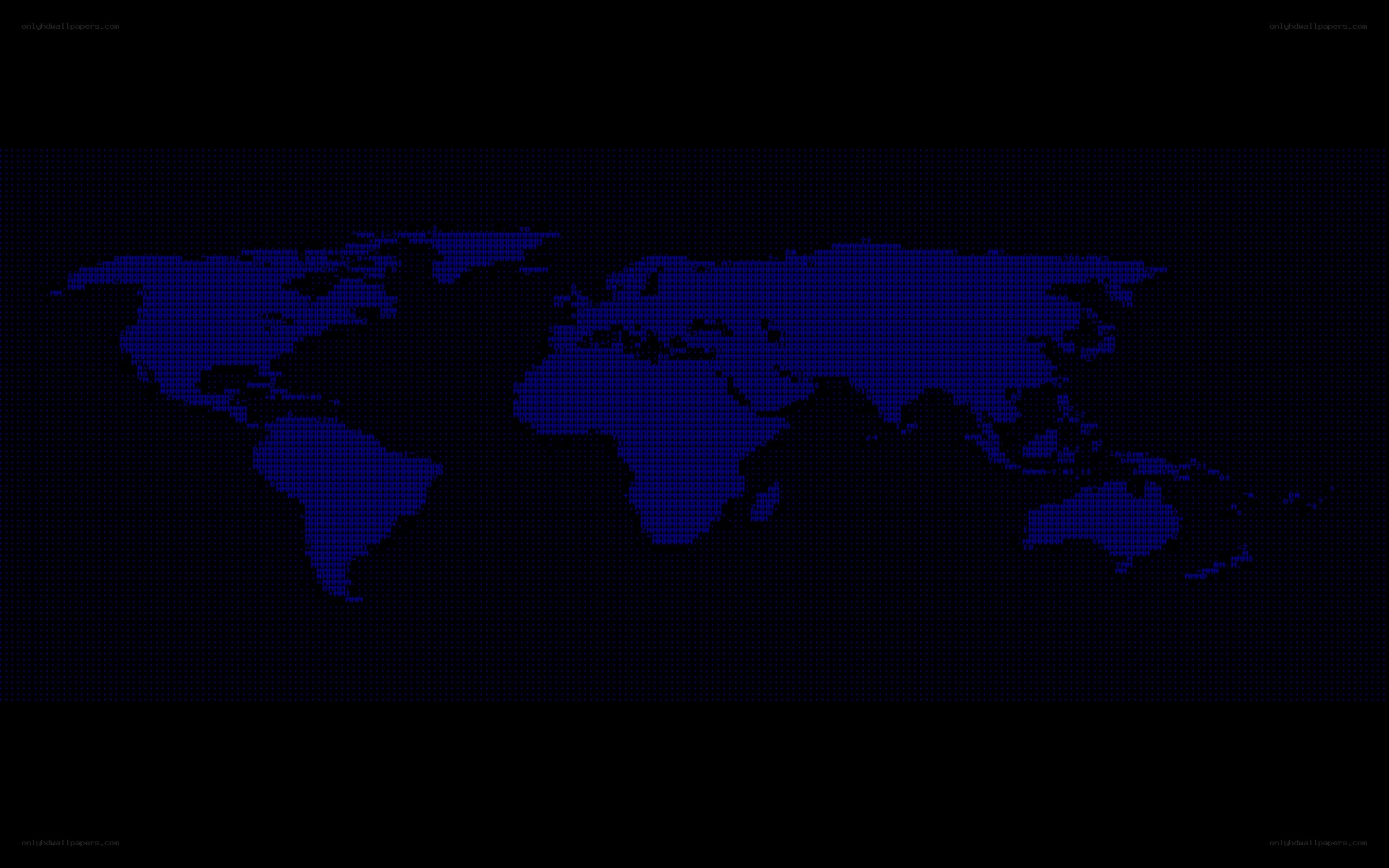 blue pixelated world map