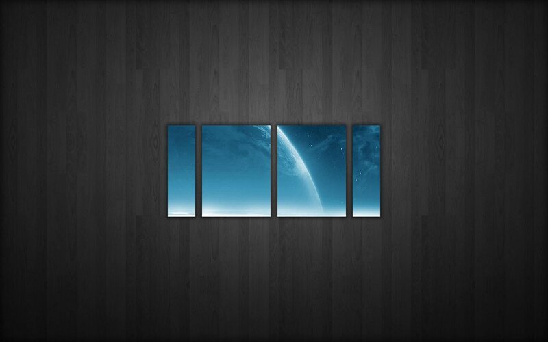 Blue planet canvas art
