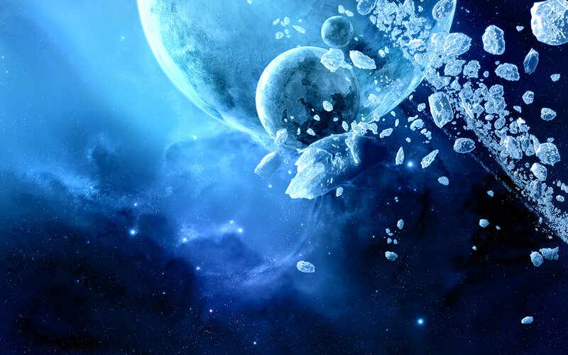 Blue planet collision