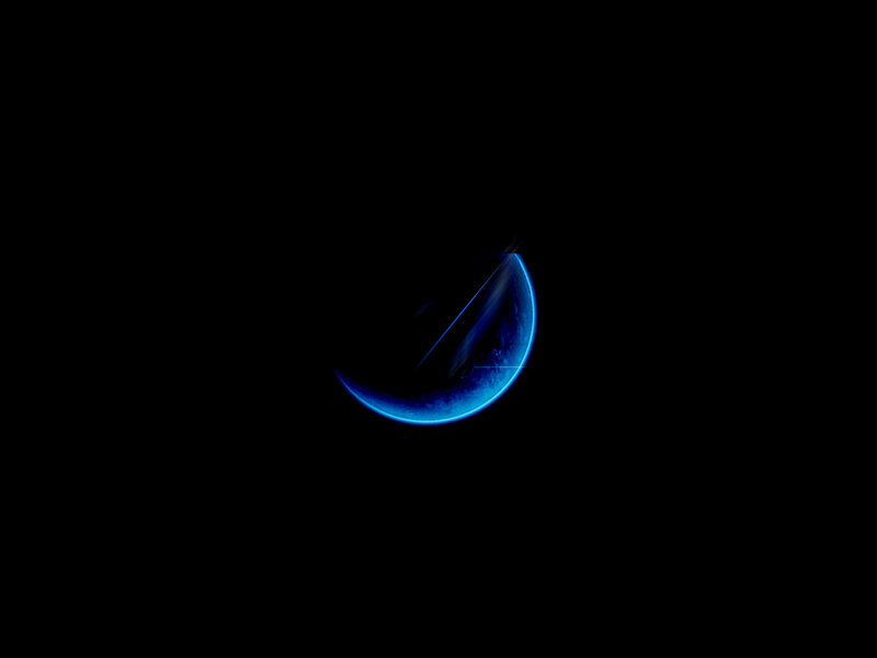 blue planet in darkness