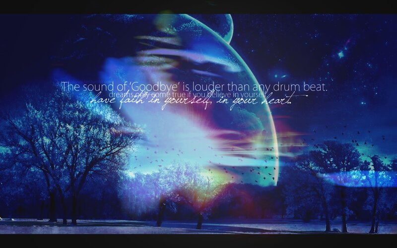 Blue Planet in Night Sky — Dreamy
