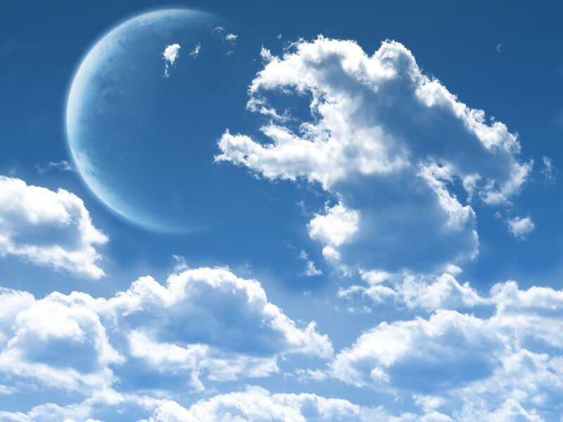 Blue Planet in Sky