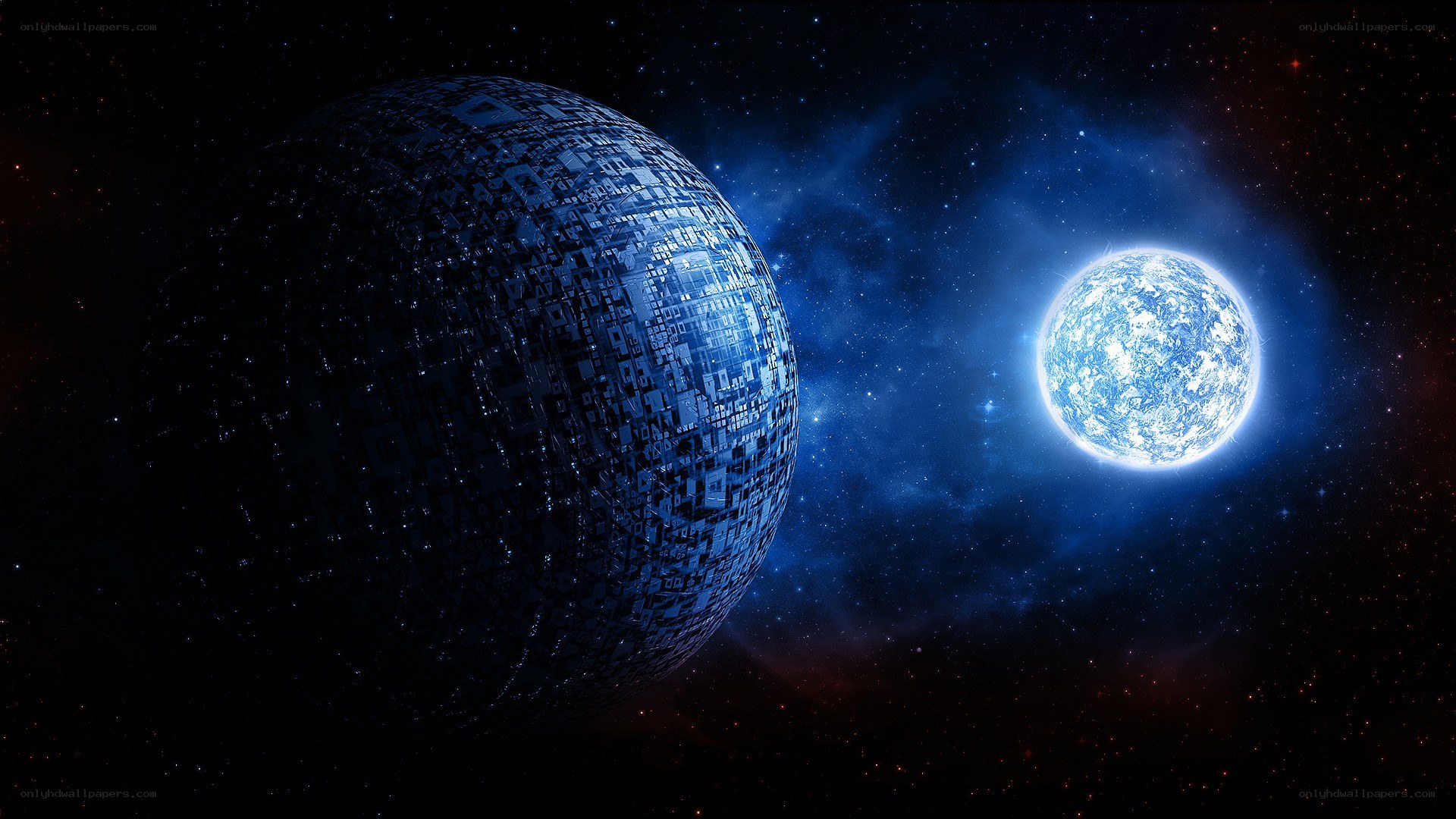 blue planet in space