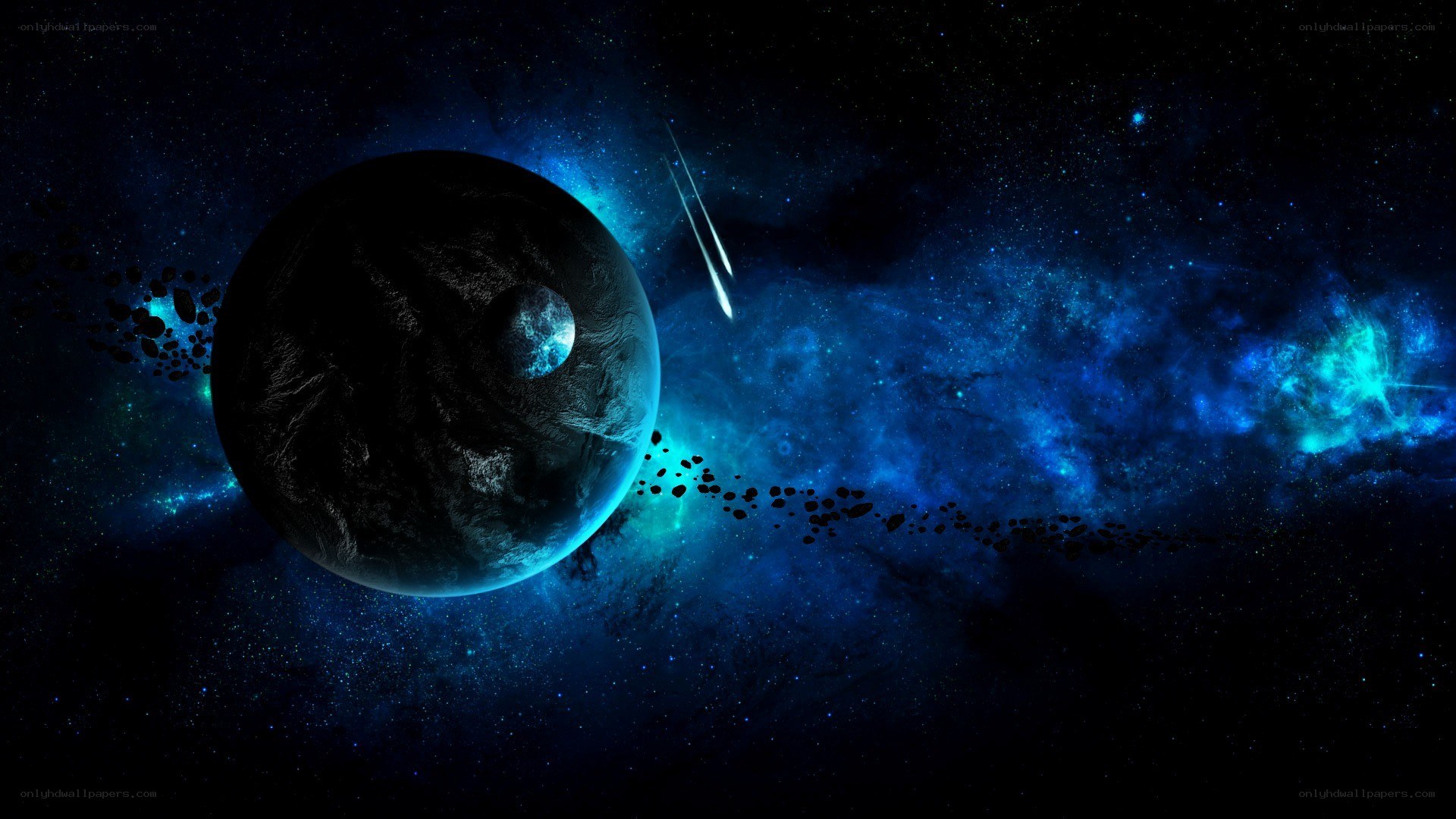 blue planet in space
