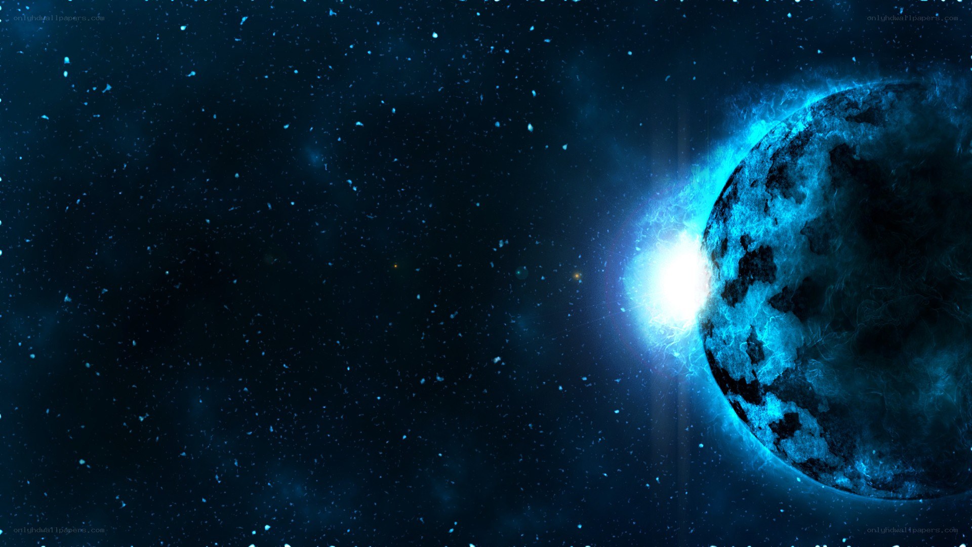 blue planet in space