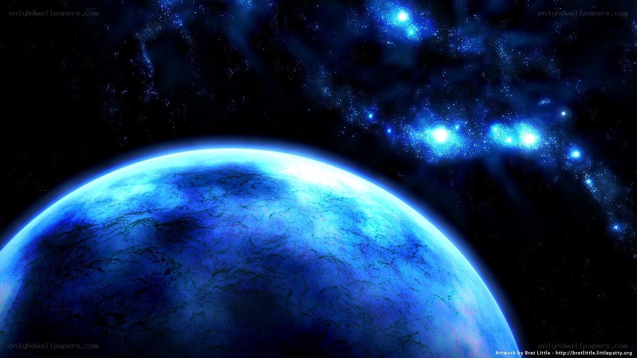 blue planet in space
