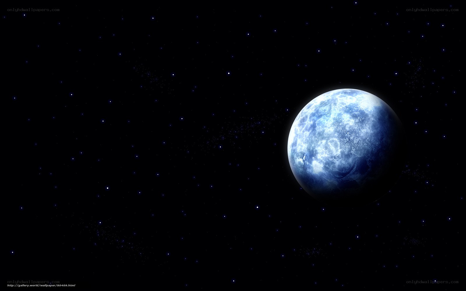 blue planet in space