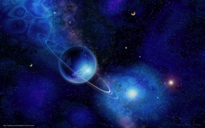 Blue planet in space