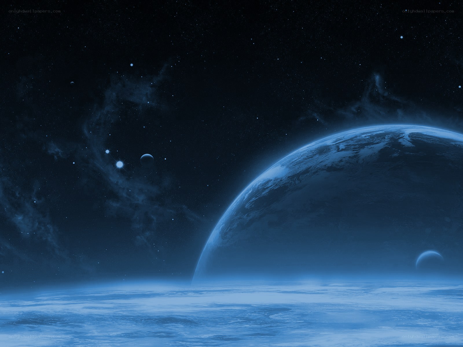 blue planet in space