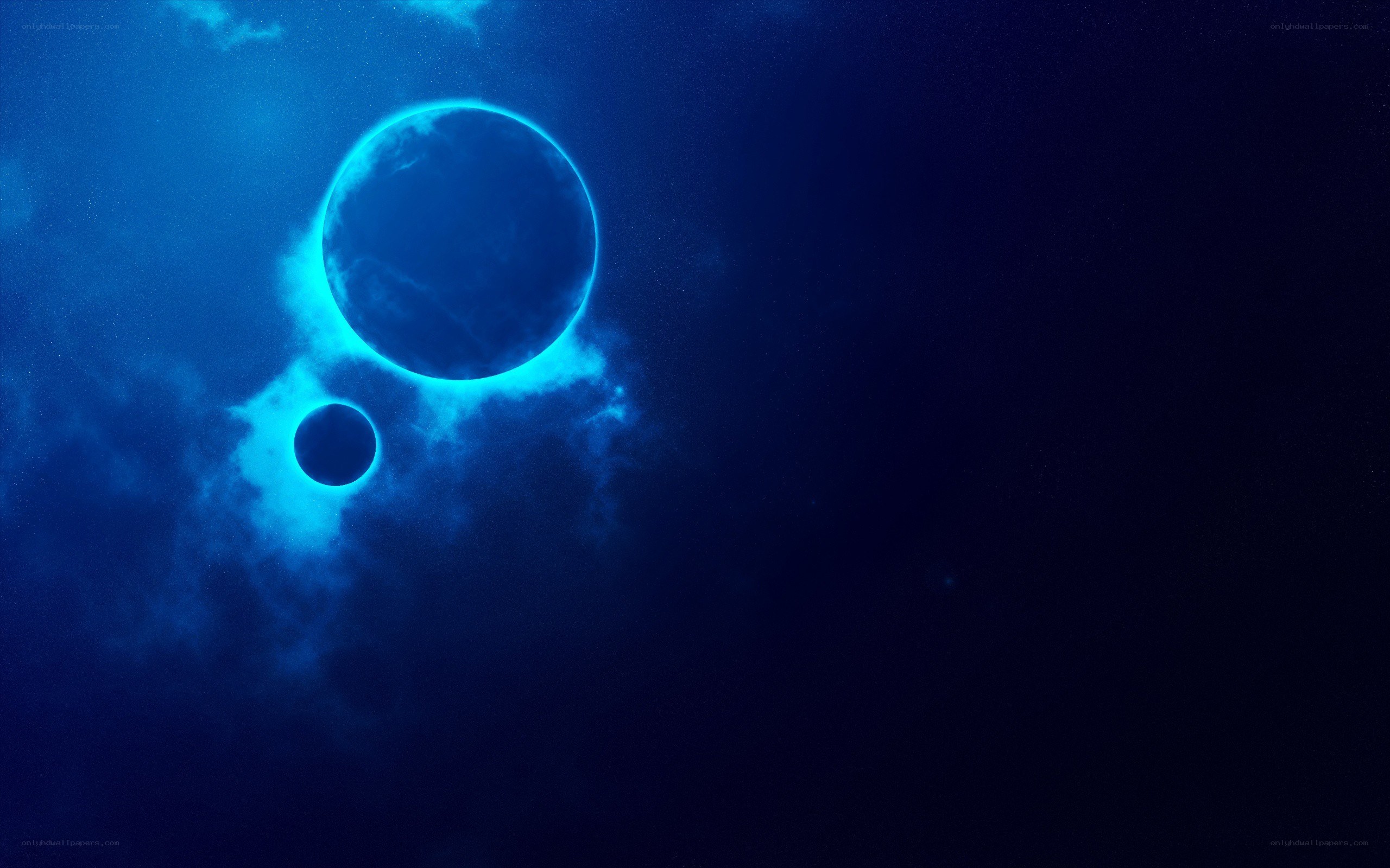 Blue planet in space
