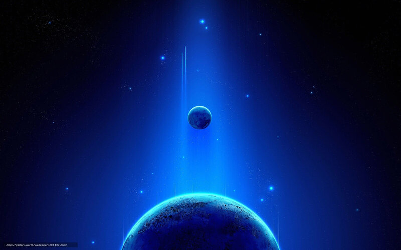 Blue planet in space