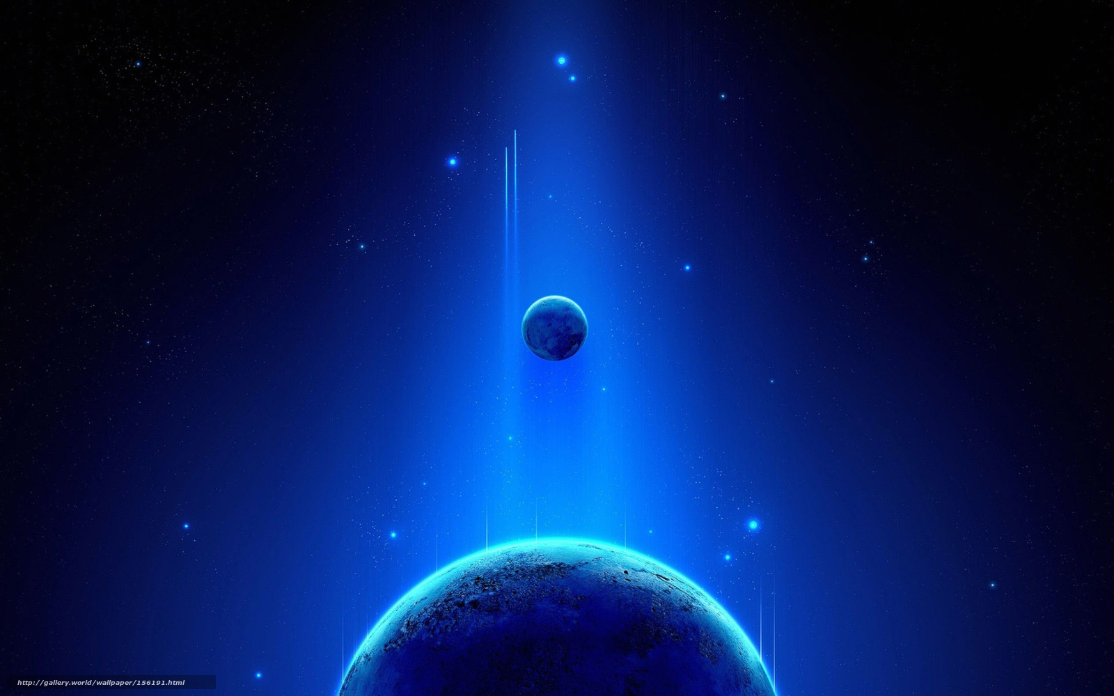 Blue planet in space