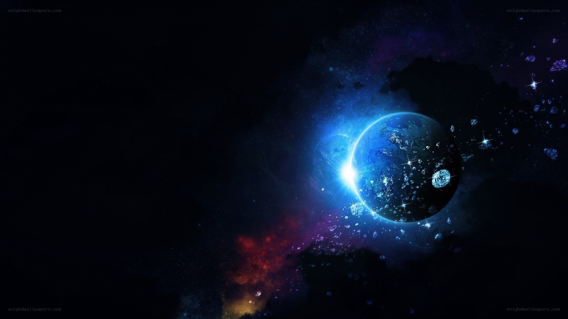 blue planet in space