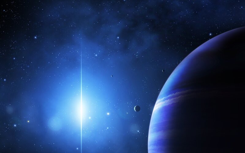 blue planet in space