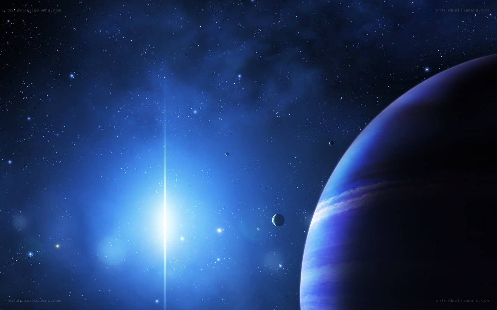 blue planet in space